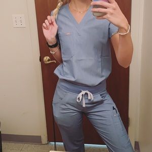 Figs heather indigo scrubs